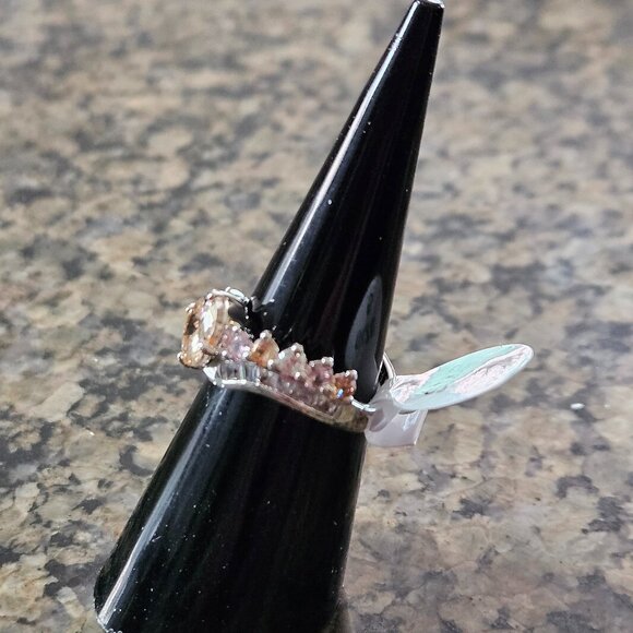 Bomb Party RG33782 "Drops of Sunshine" Smokey Topaz Cubic Zirconia Sz 5 - Picture 4 of 5